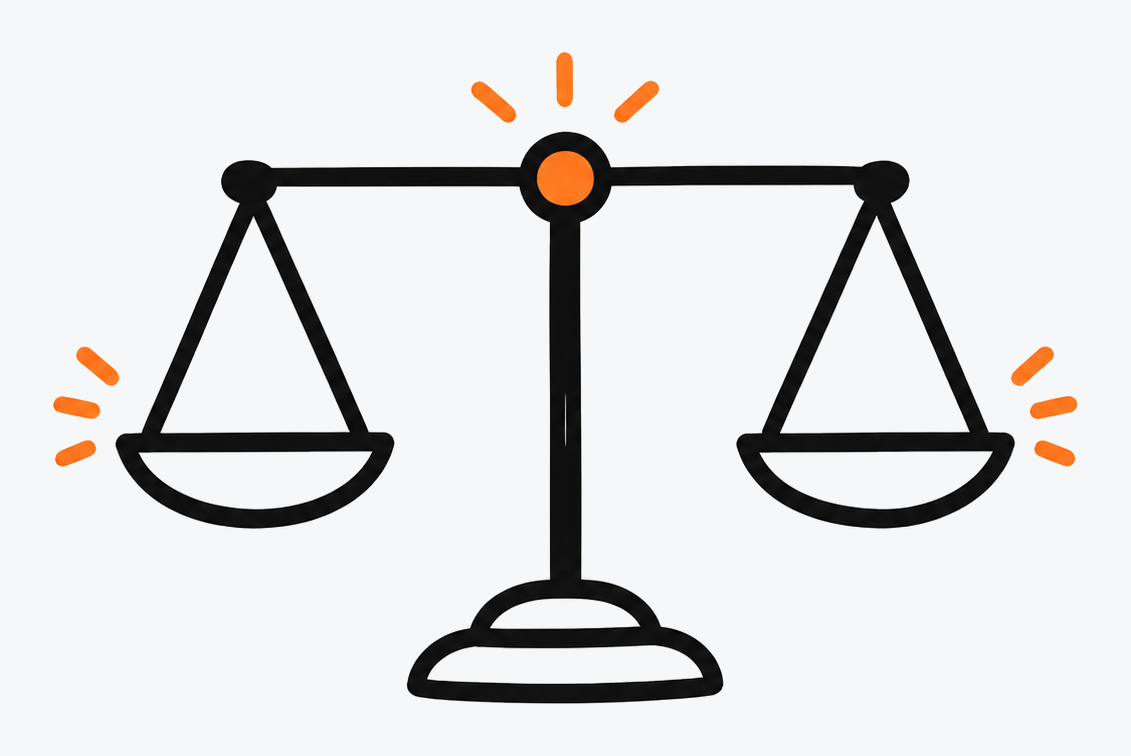 Balance scale in equilibrium