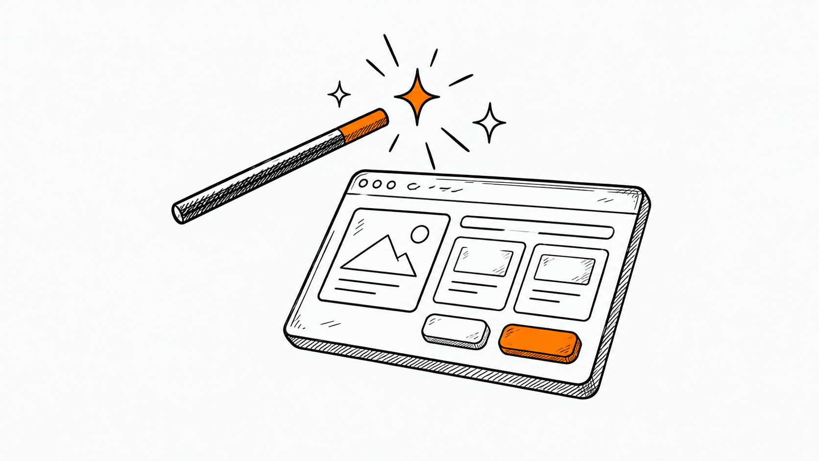 Ilustración estilo doodle para la ficha del repositorio 21st-dev/magic-mcp.