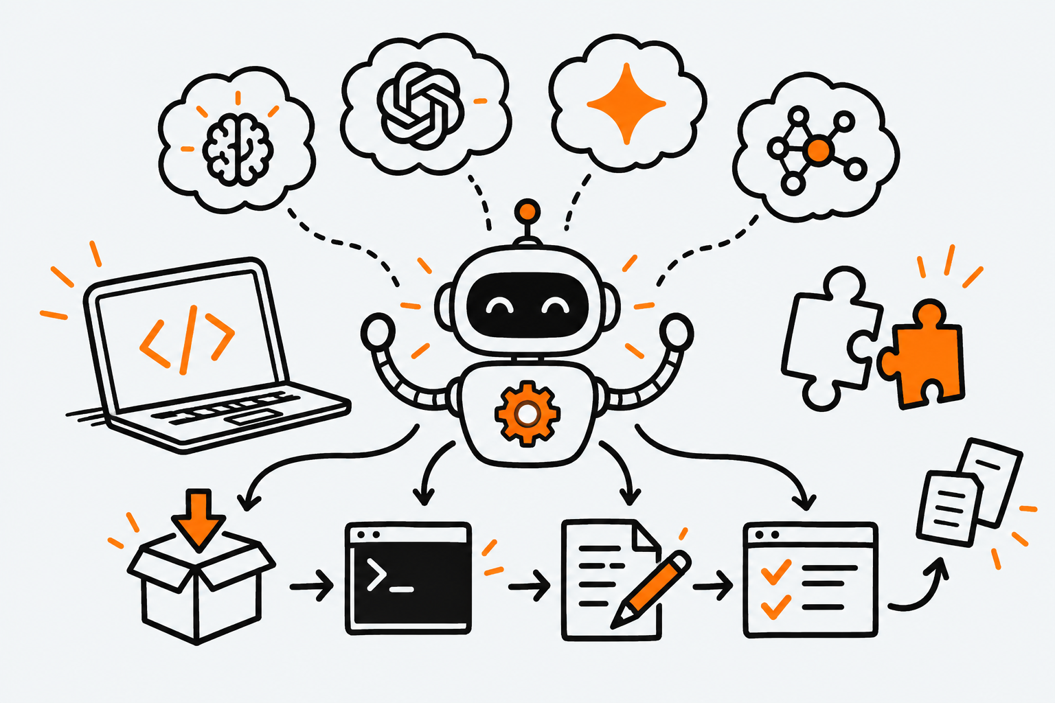 Ilustración estilo doodle para la ficha del repositorio aaif-goose/goose.