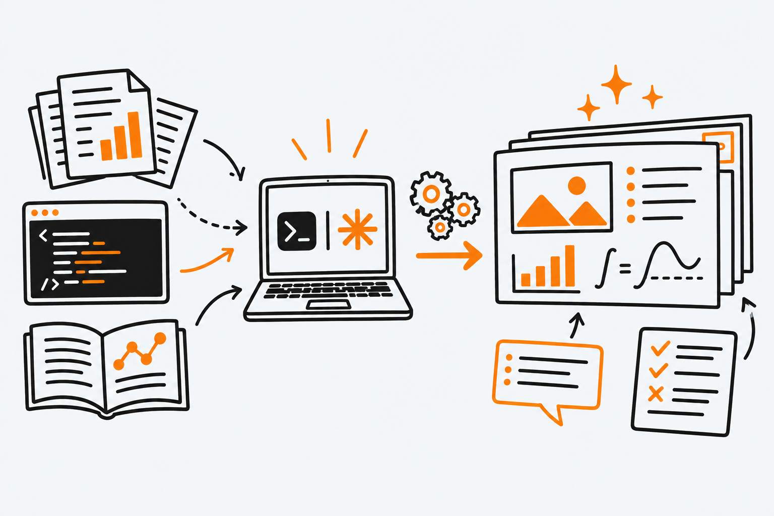 Ilustración estilo doodle para la ficha del repositorio addsumtech/slides_maker.