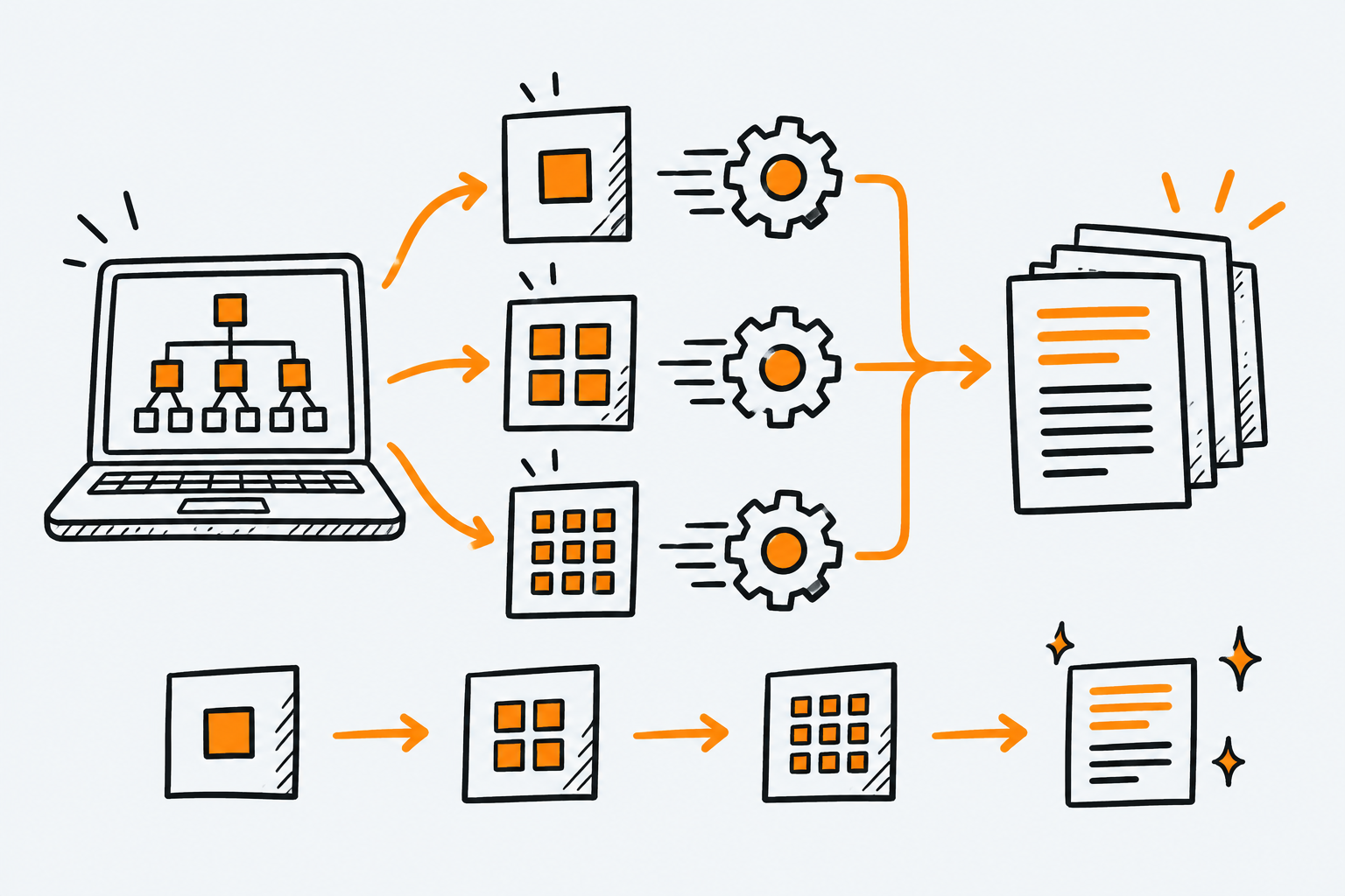 Ilustración estilo doodle para la ficha del repositorio HazyResearch/ncm.