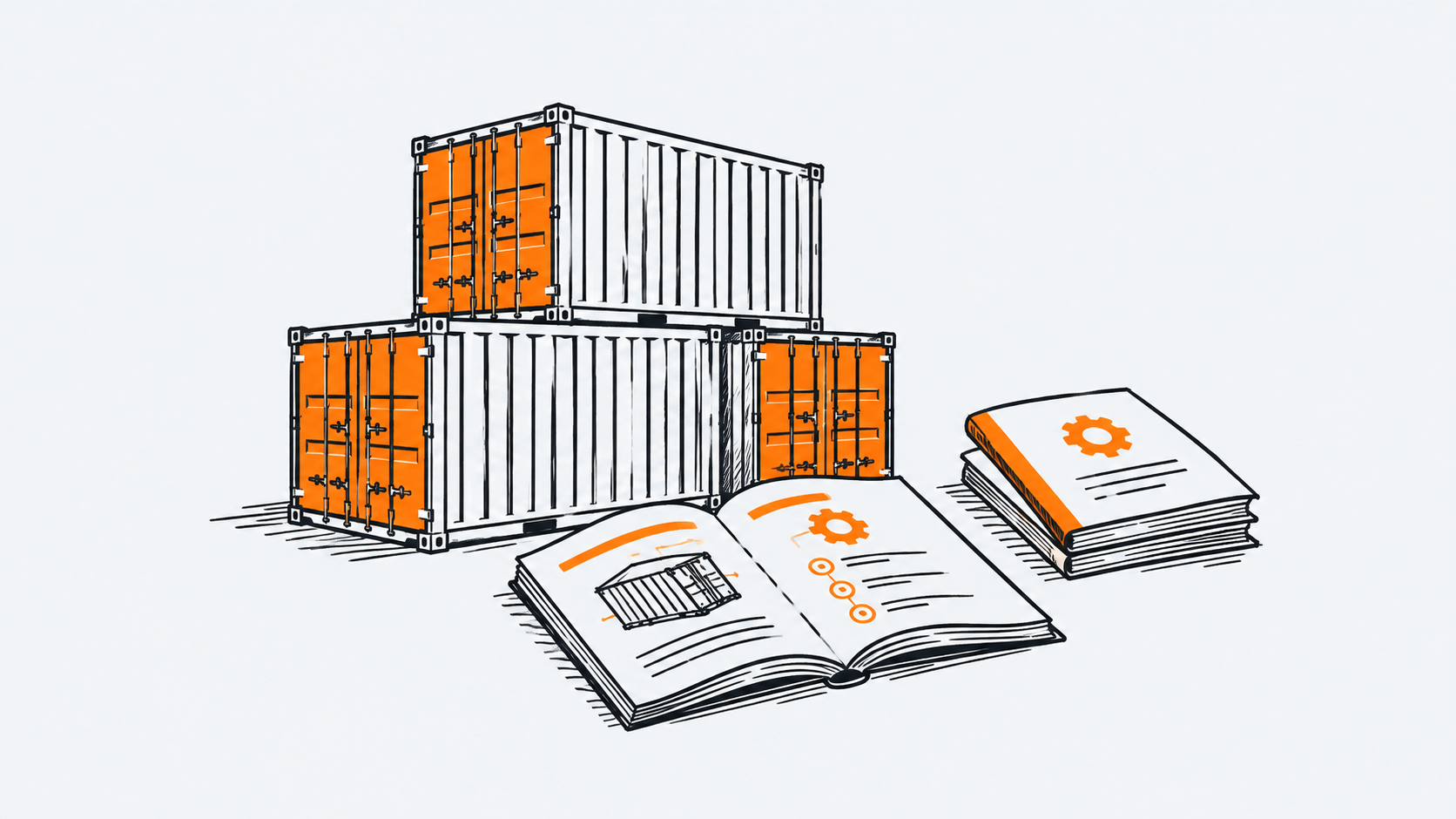 Ilustración estilo doodle para la ficha del repositorio kubernetes/examples.
