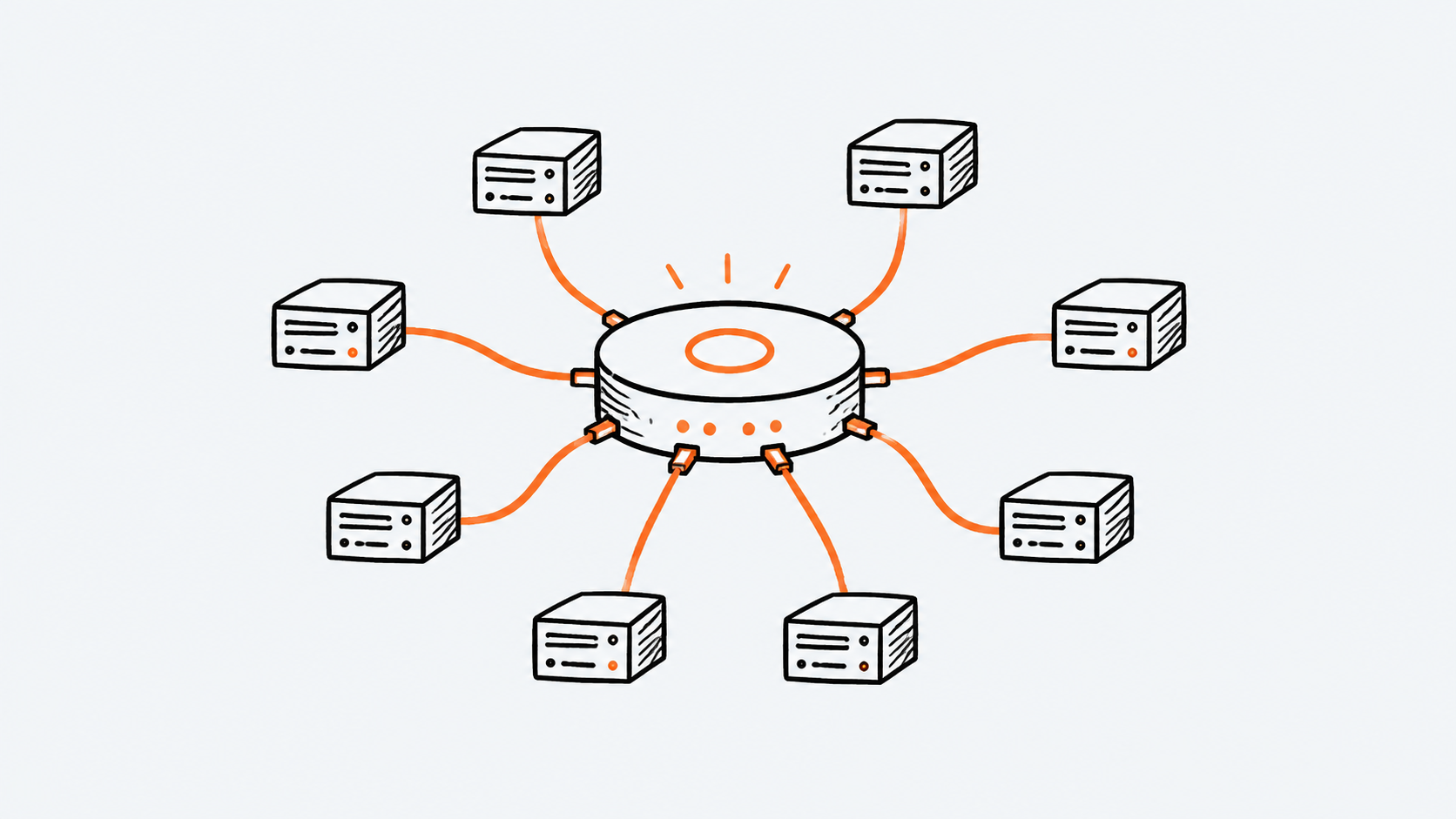 Ilustración estilo doodle para la ficha del repositorio punkpeye/awesome-mcp-servers.