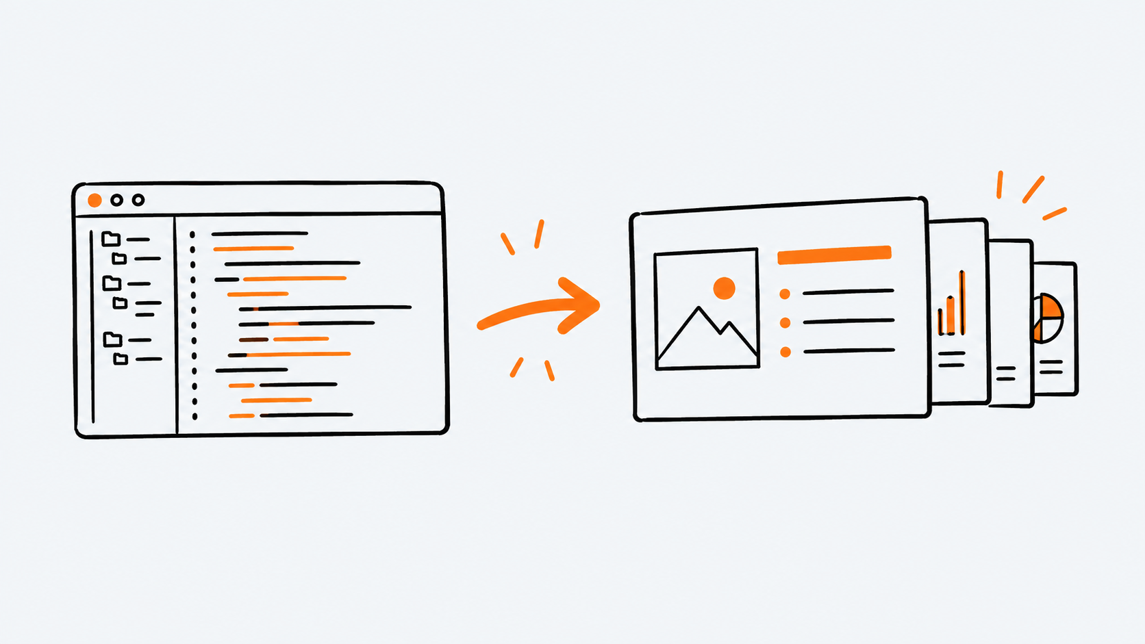 Ilustración estilo doodle para la ficha del repositorio slidevjs/slidev.