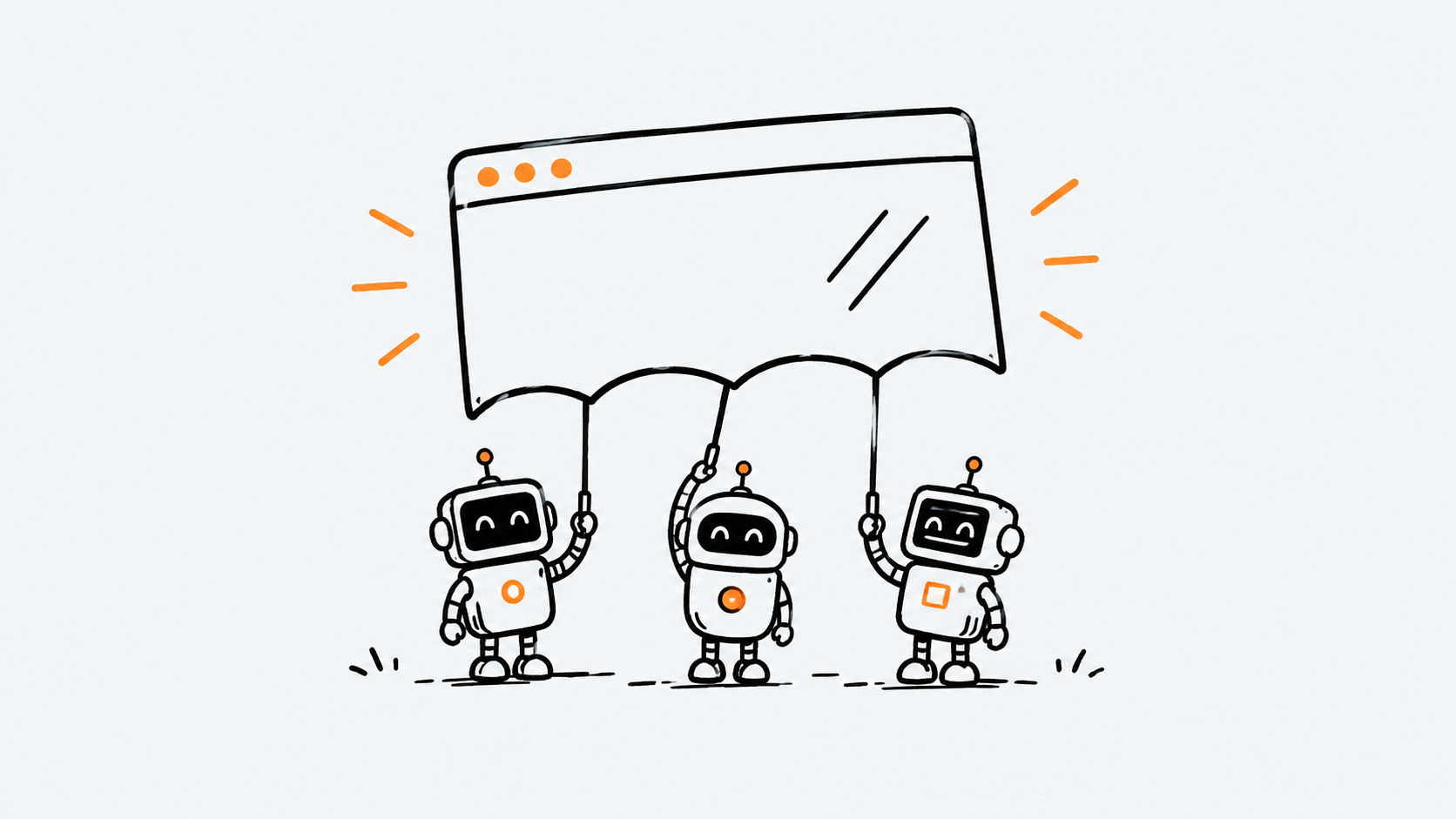 Ilustración estilo doodle para la ficha del repositorio slopus/happy.