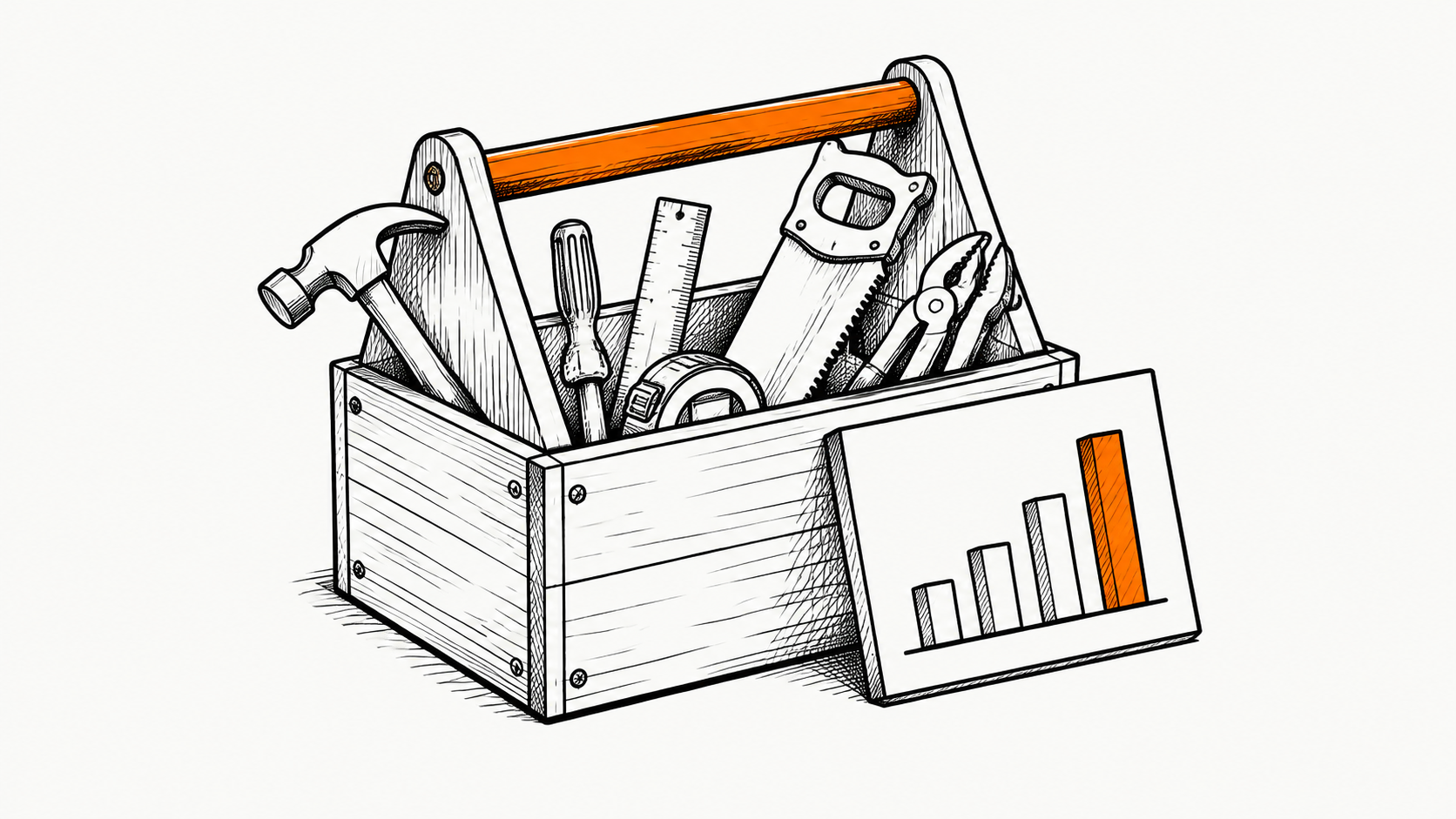 Ilustración estilo doodle para la ficha del repositorio ToolJet/ToolJet.