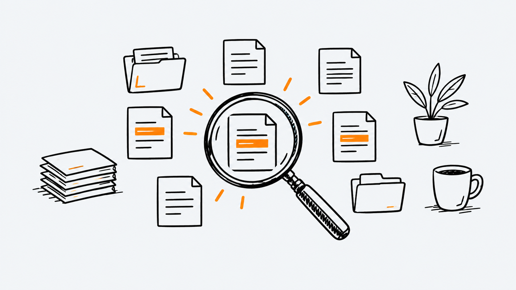 Ilustración estilo doodle para la ficha del repositorio zvec-ai/zvec-grep.