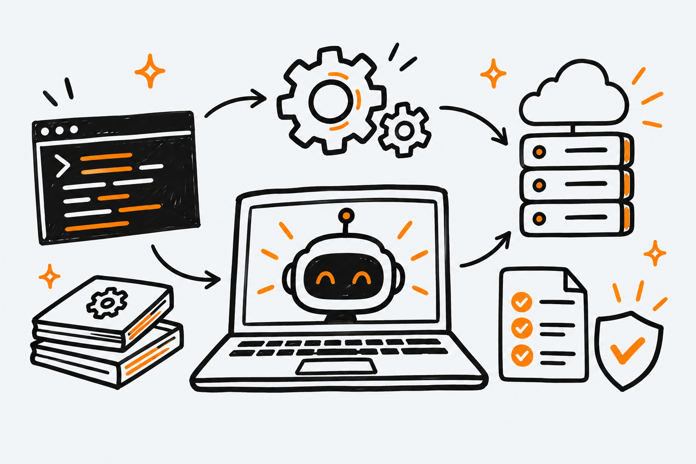 Doodle-style illustration for the addyosmani/agent-skills repository file.