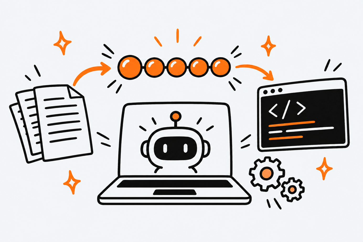 Ilustración estilo doodle para la ficha del repositorio gastownhall/beads.