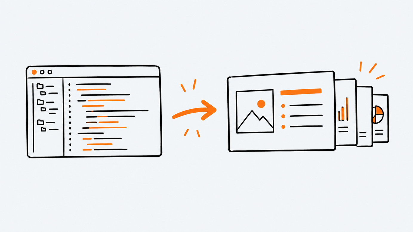 Ilustración estilo doodle para la ficha del repositorio slidevjs/slidev.