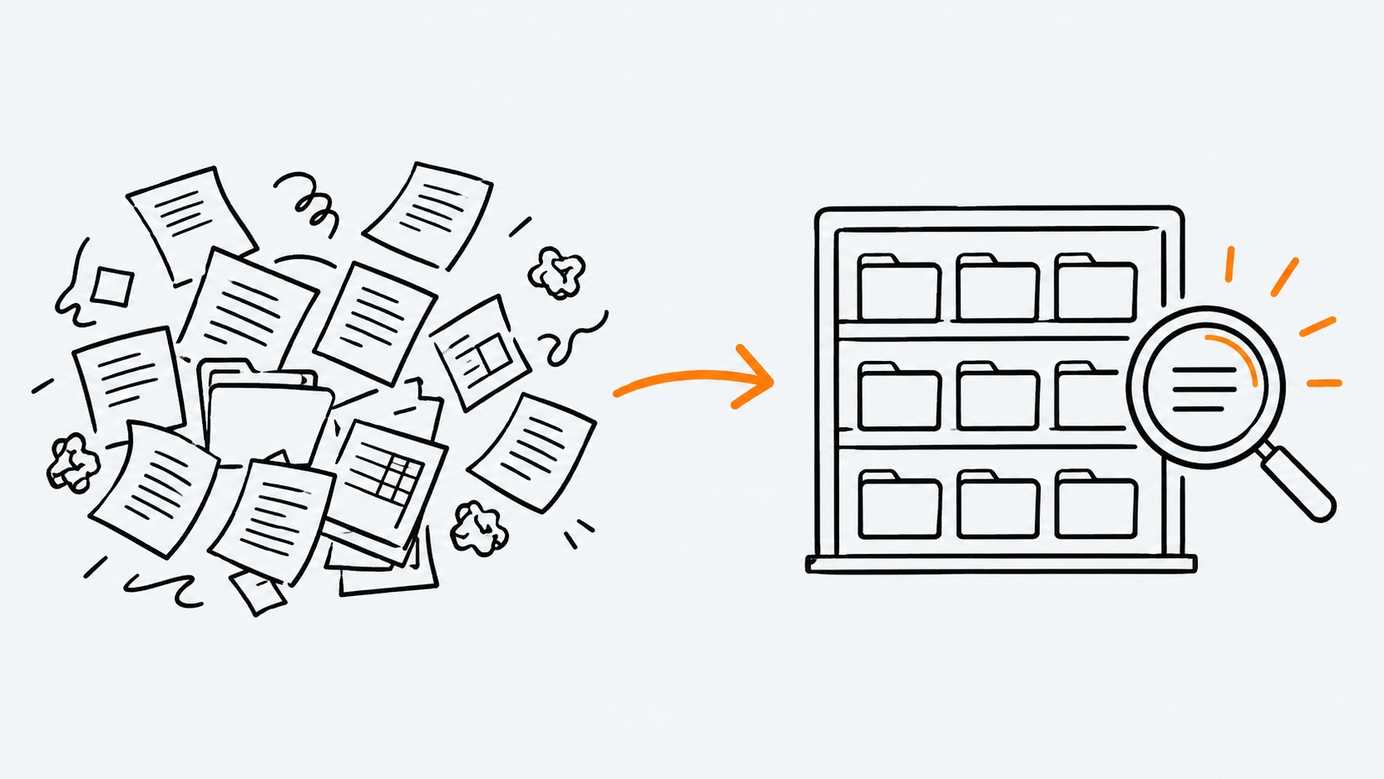 Doodle-style illustration for the Tencent/WeKnora repository file.