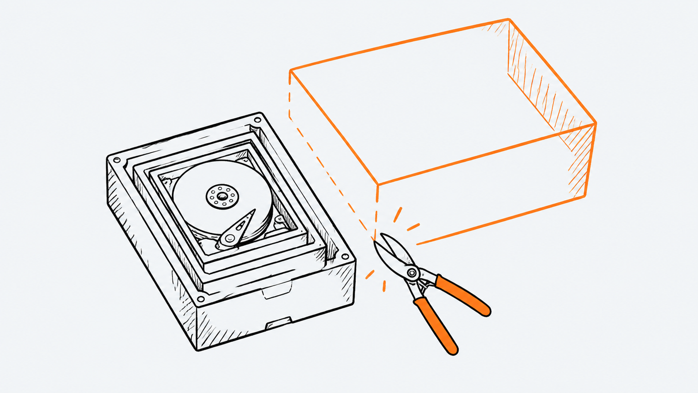 Ilustración estilo doodle para la ficha del repositorio tobi/disktree.